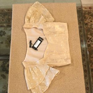 Ruffle Sleeve Sweetheart Star Crop Top